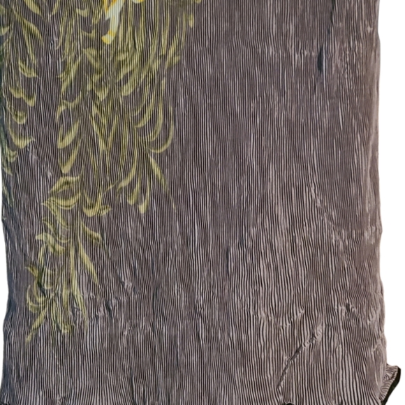 Vintage Euro Virginie Paris France Accordian Micro Pleats Floral Dress NWT - Picture 14 of 15